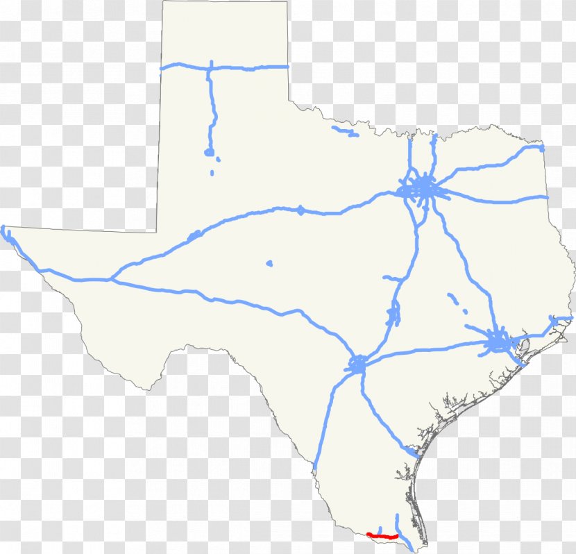 Interstate 2 Texas State Highway 256 69 In U.S. Route 83 - Us Numbered Highways Transparent PNG