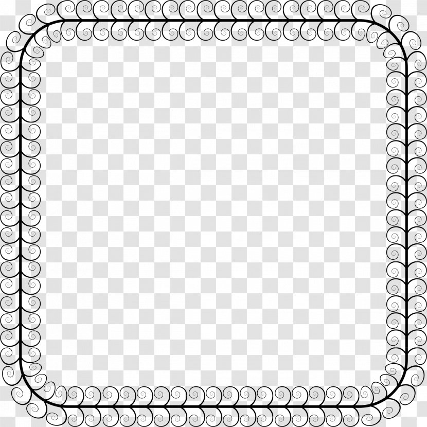 Clip Art - Black And White - Square Frame Transparent PNG