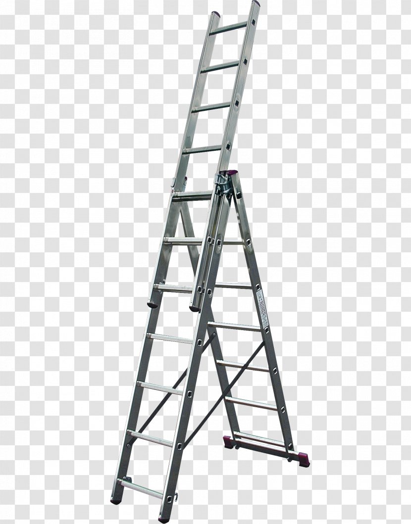 Ladder OBI Hailo Combined Sections Aluminium Stair 2 Combi DIY Store Transparent PNG