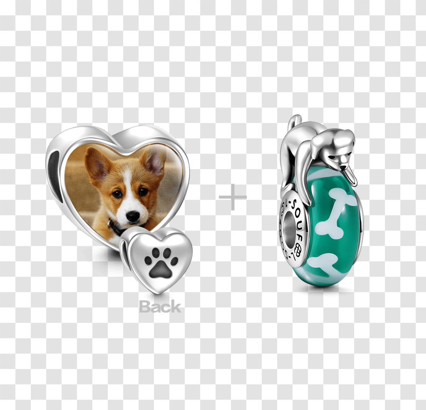 Earring Charm Bracelet Silver Jewellery Bead - Cartoon - Dog Necklace Transparent PNG
