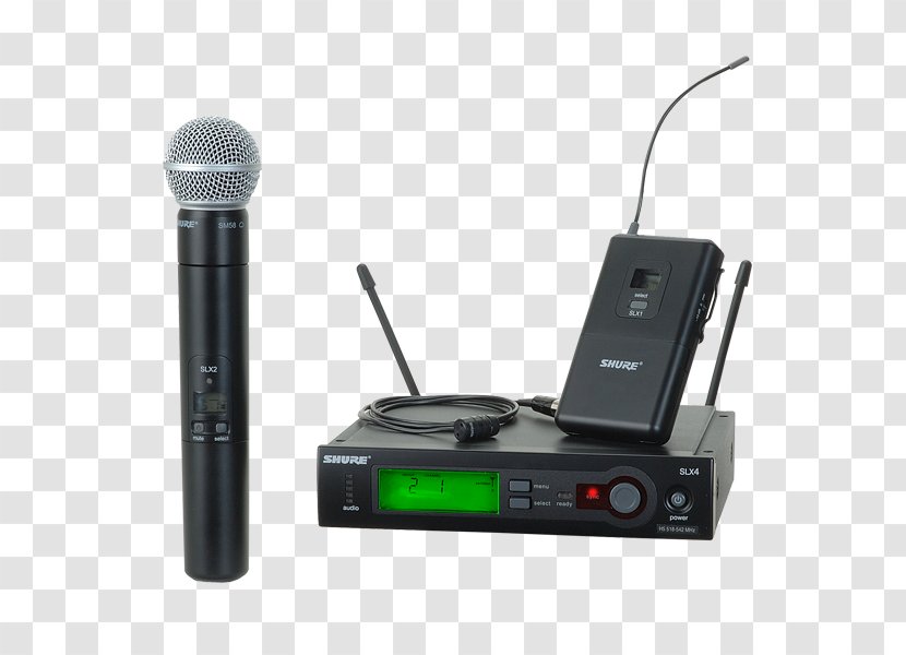 Lavalier Microphone Shure SM58 Wireless - Audio Equipment Transparent PNG