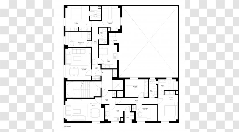 Floor Plan Furniture Product Design Square Pattern - Black And White - Architectural Engineer Transparent PNG