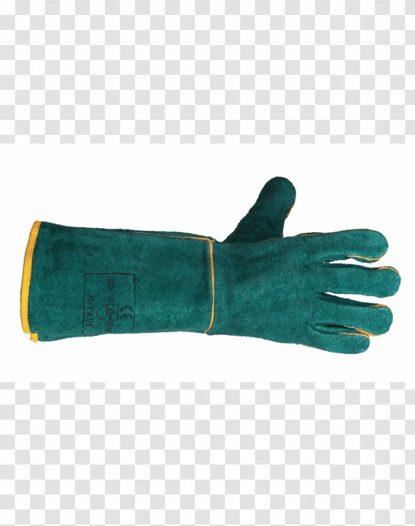 Finger Glove Green Leather Lining - Hand - Welding Gloves Transparent PNG