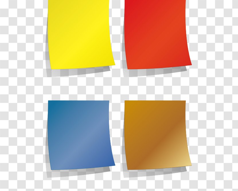 Rectangle Material - Tree - Vector Notes Red, Yellow, Blue Transparent PNG