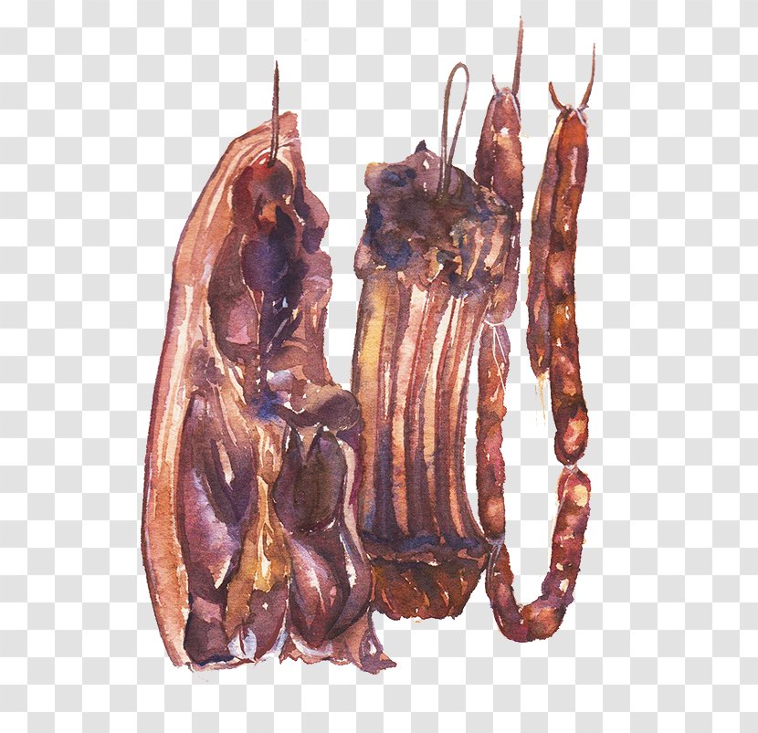 Bacon Tocino Curing Illustration - Tree - Creative Hand-painted Realistic Transparent PNG