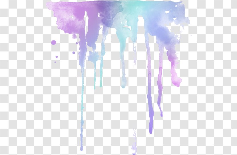 Watercolor Painting Drip Photography - Purple Transparent PNG