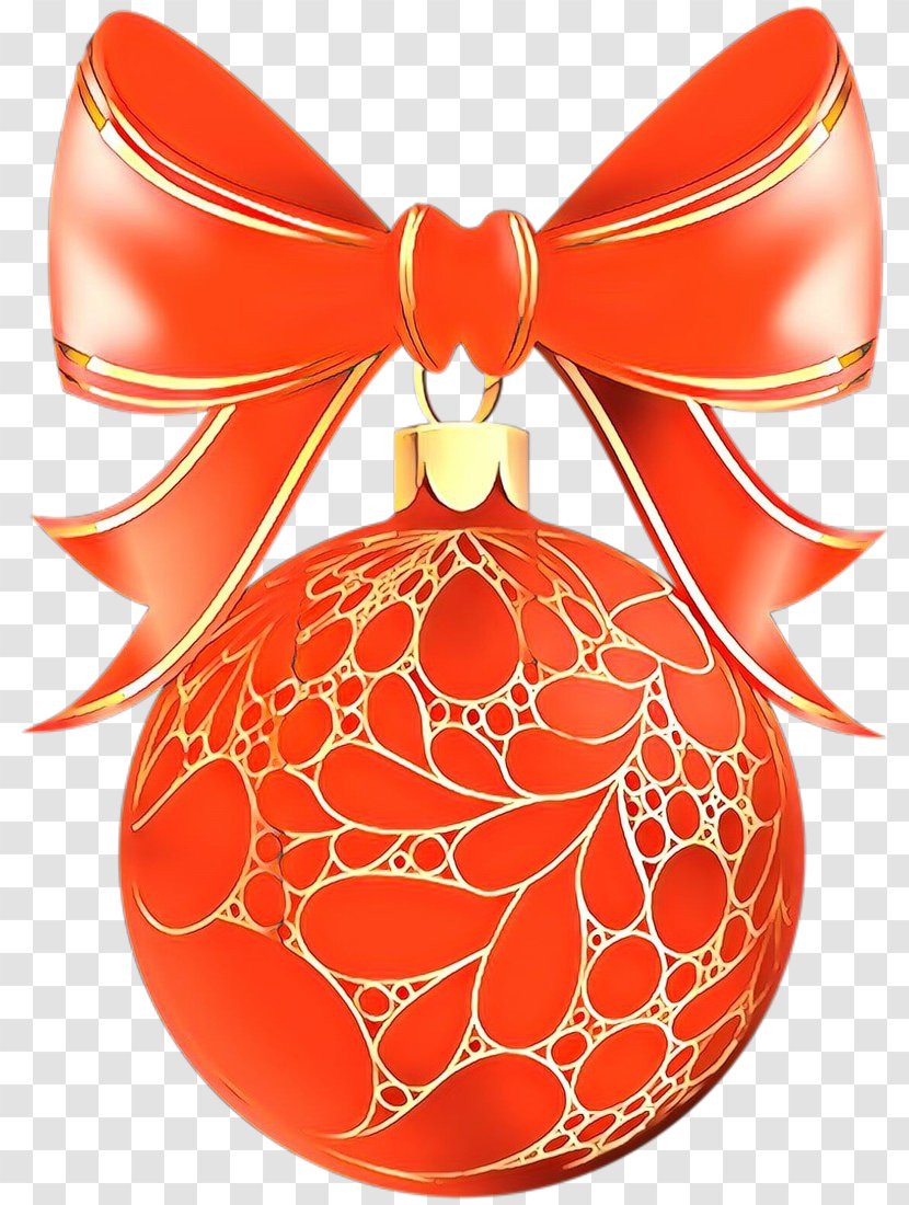 Christmas And New Year Background - Ornament - Easter Egg Orange Transparent PNG