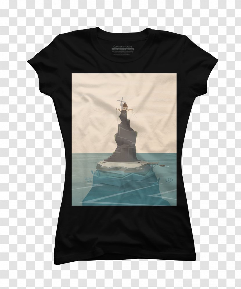 T-shirt Sleeve Outerwear Brand Neck - Windmill Design Transparent PNG