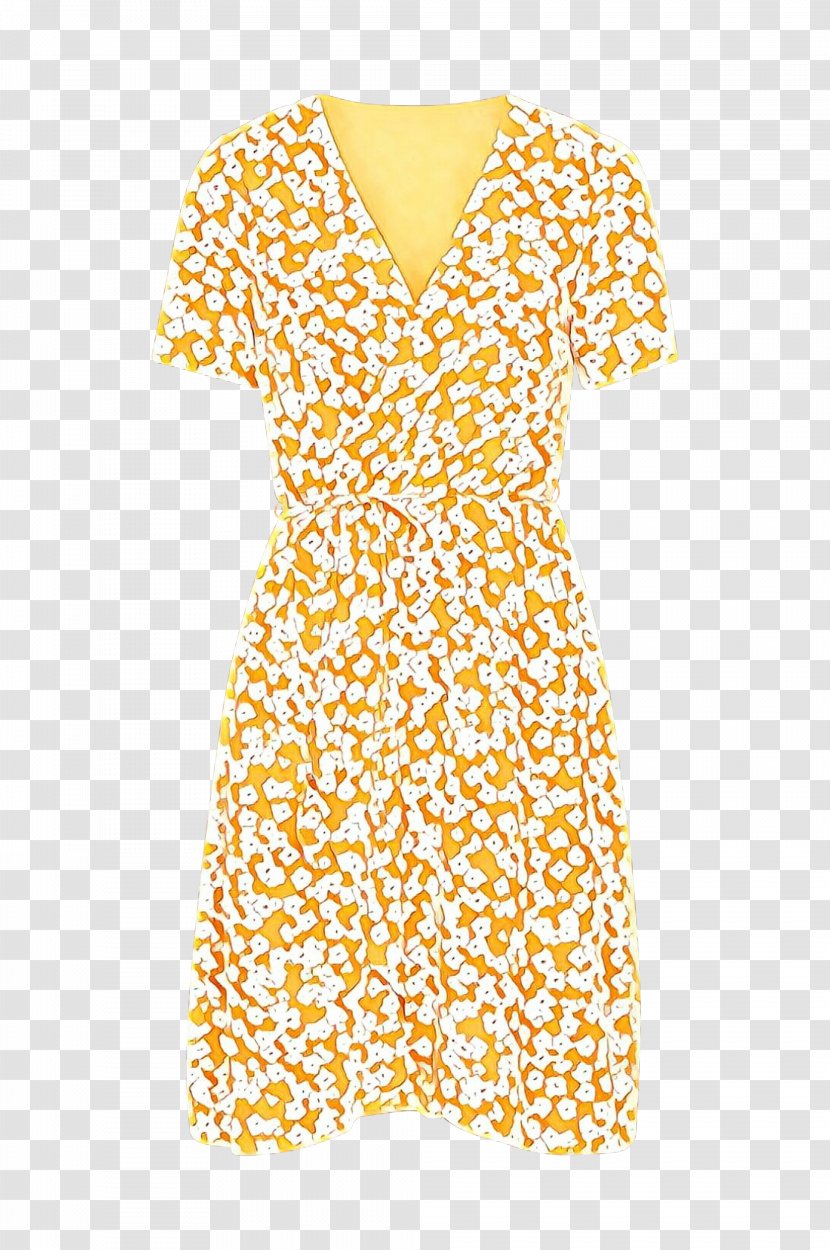Clothing Day Dress Yellow Cover-up - Onepiece Garment Neck Transparent PNG