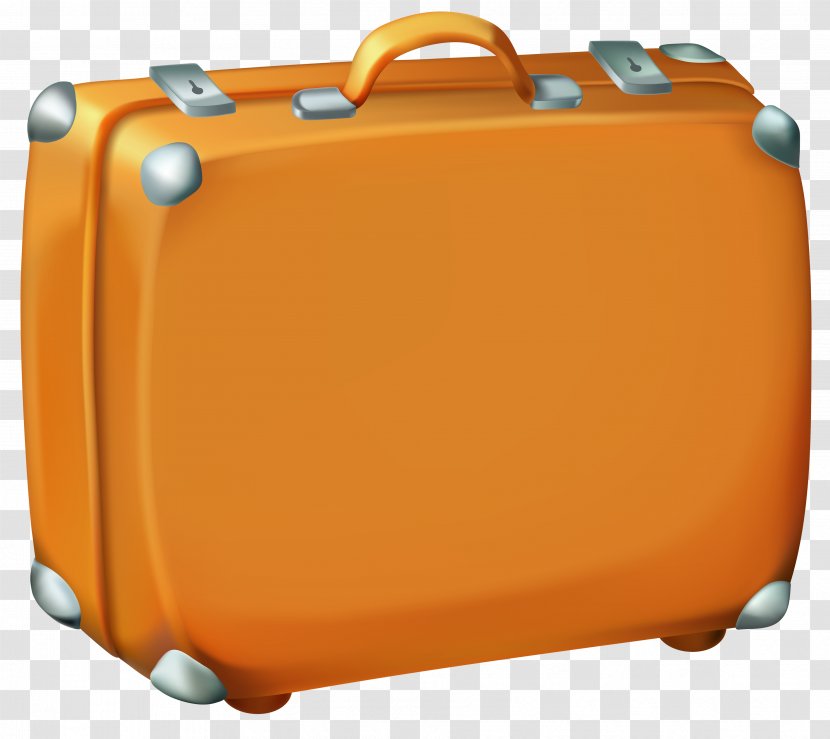 Suitcase Checked Baggage Travel Clip Art - Brown Clipart Image Transparent PNG