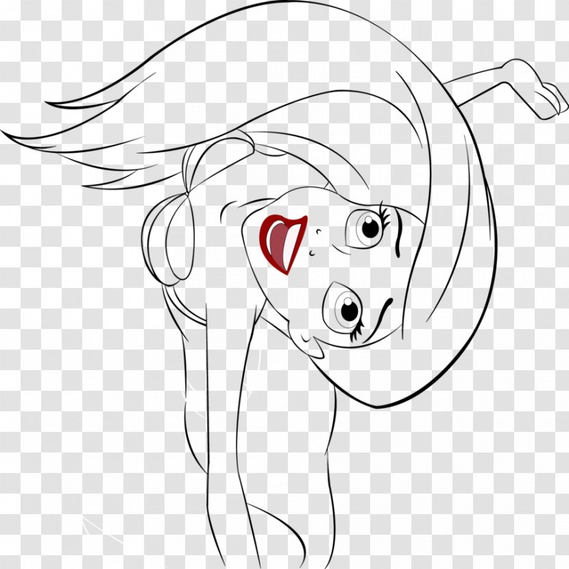 Ariel Clip Art Line Drawing - Silhouette - Disney Princess Transparent PNG