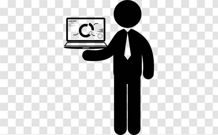 Download Clip Art - Technology - Man With Laptop Transparent PNG