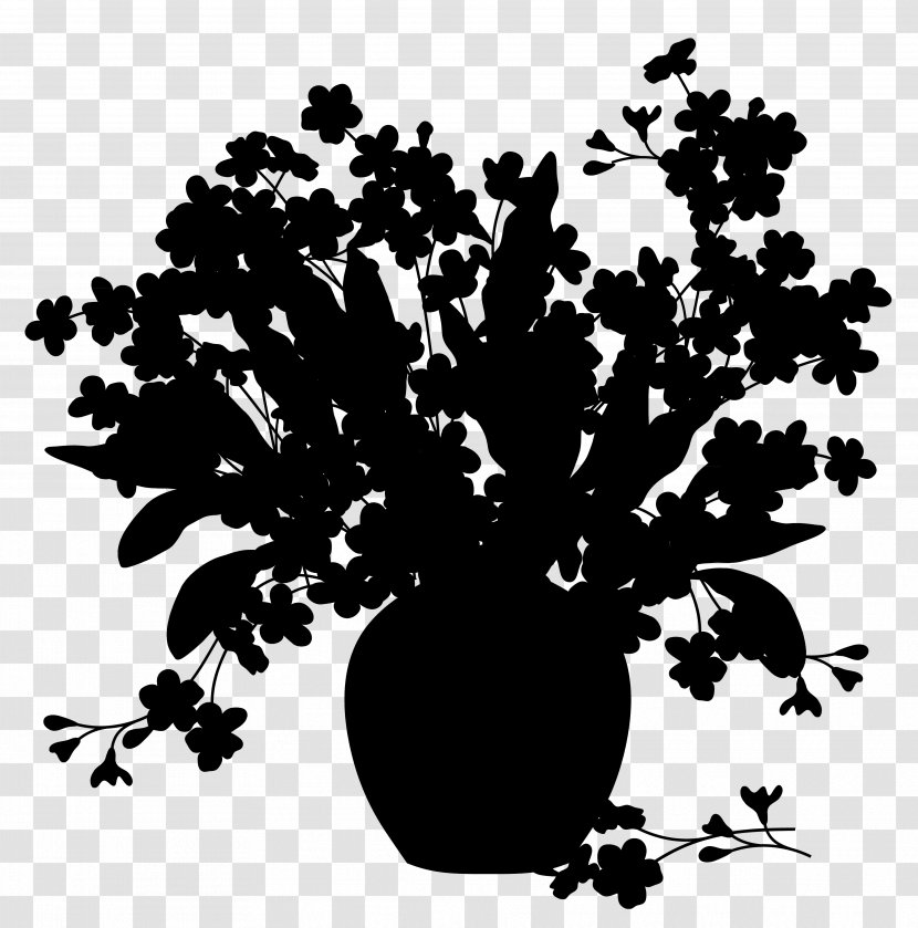 Flowering Plant Font Silhouette Leaf - Monochrome Photography - Botany Transparent PNG