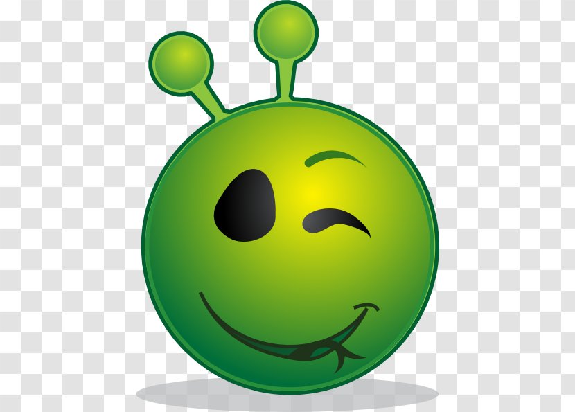 Smiley Emoticon Clip Art - Green - Wink Happy Face Transparent PNG