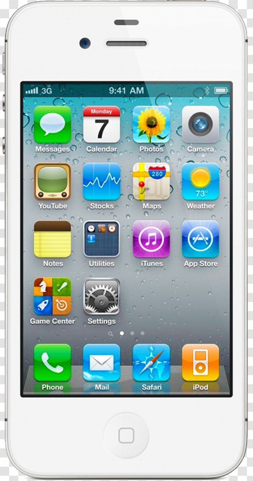 IPhone 4S Apple Telephone - Iphone 4 - Portable Communications Device Transparent PNG
