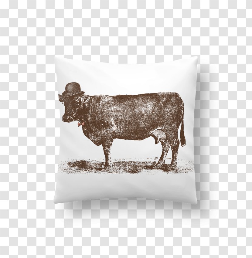 Cattle Printing Paper Wall Moo - Cushion - Cow Skin Transparent PNG