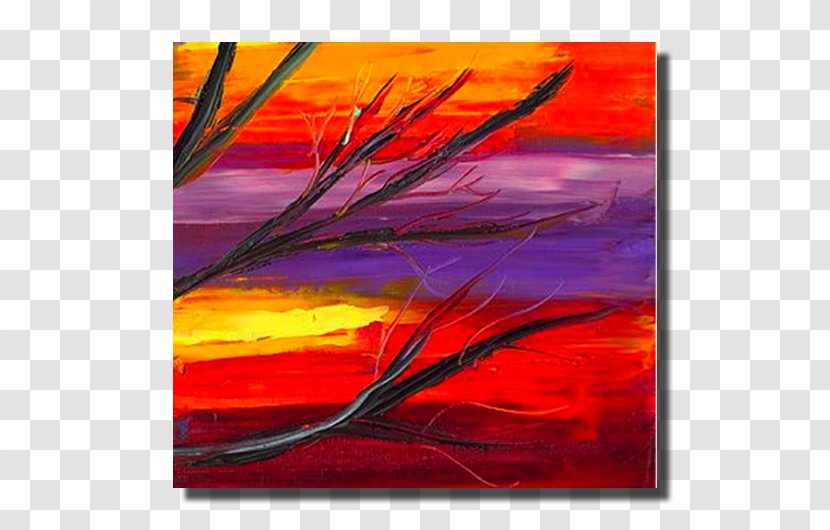 Acrylic Paint Modern Art Painting Visual Arts - Sky - Canvas Print Transparent PNG