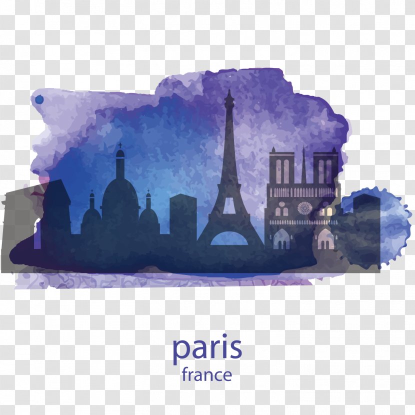 The House Of Europe In Paris IPad Paper Watercolor Painting - Mural - Vector Drawing Transparent PNG