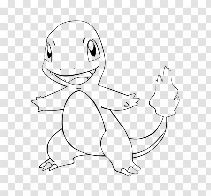 Charmander Coloring Book Charmeleon Black And White Line Art - Frame - Drawing Of Pokemon Transparent PNG