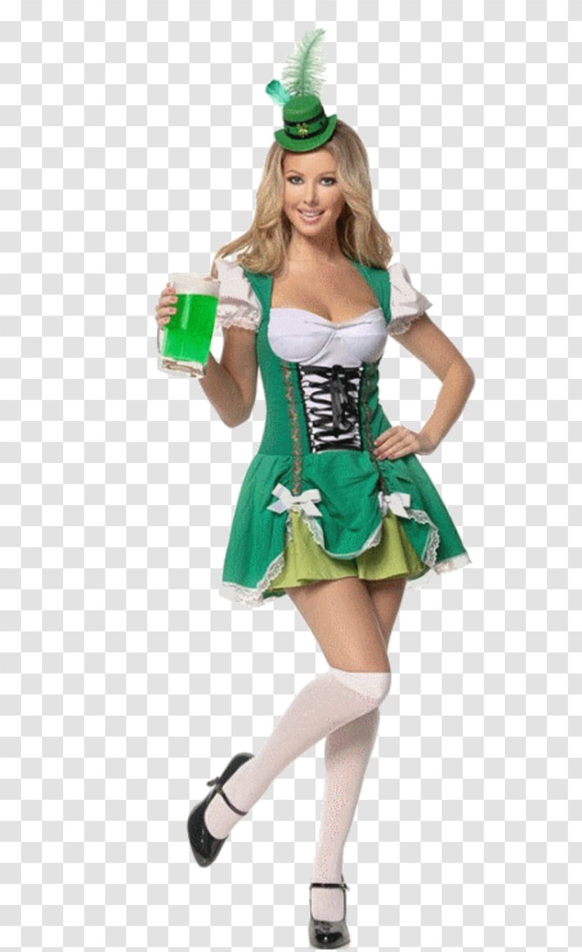 Saint Patrick's Day Costume Woman Irish People Dress - Female Transparent PNG