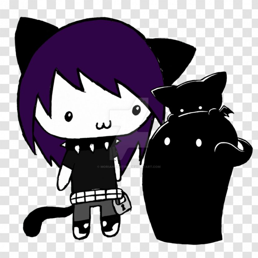 Cat Character Fiction Clip Art - Black M Transparent PNG
