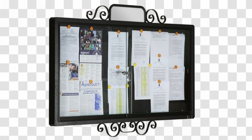 Street Furniture Bulletin Board Advertising Display Case - Cork Transparent PNG