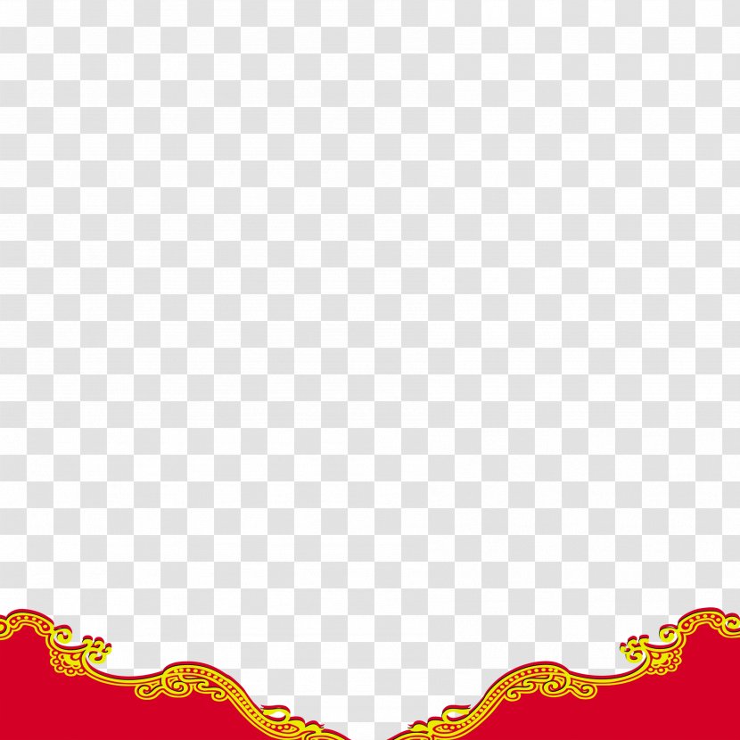 Red Festive Pattern Edge - Shading - Motif Transparent PNG