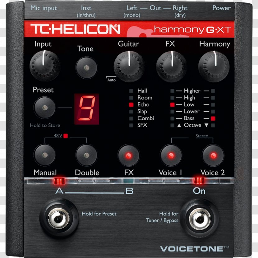 Effects Processors & Pedals TC-Helicon VoiceTone Harmony-G XT Harmony G-XT - Watercolor - Acoustic Guitar Transparent PNG