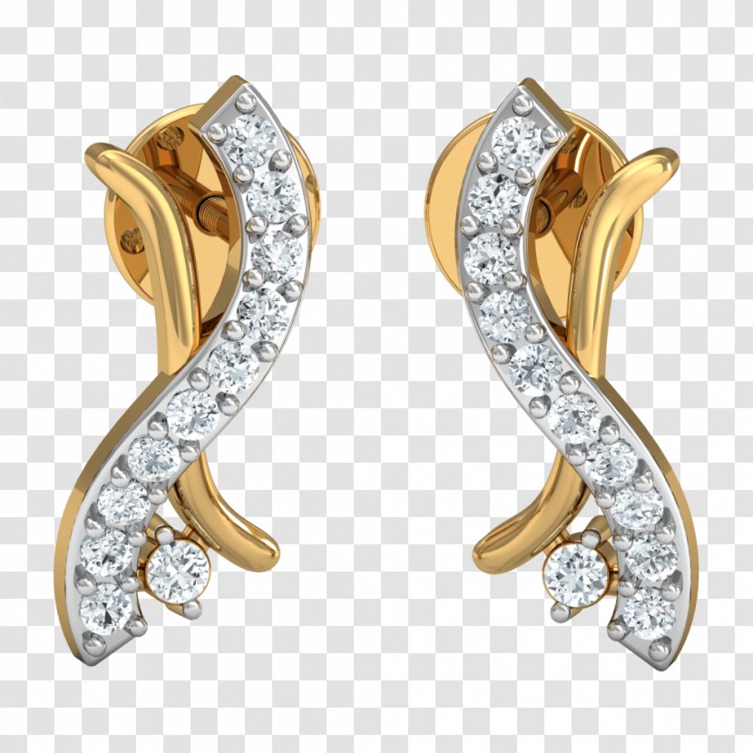 Earring Jewellery Diamond Colored Gold - Pear Transparent PNG