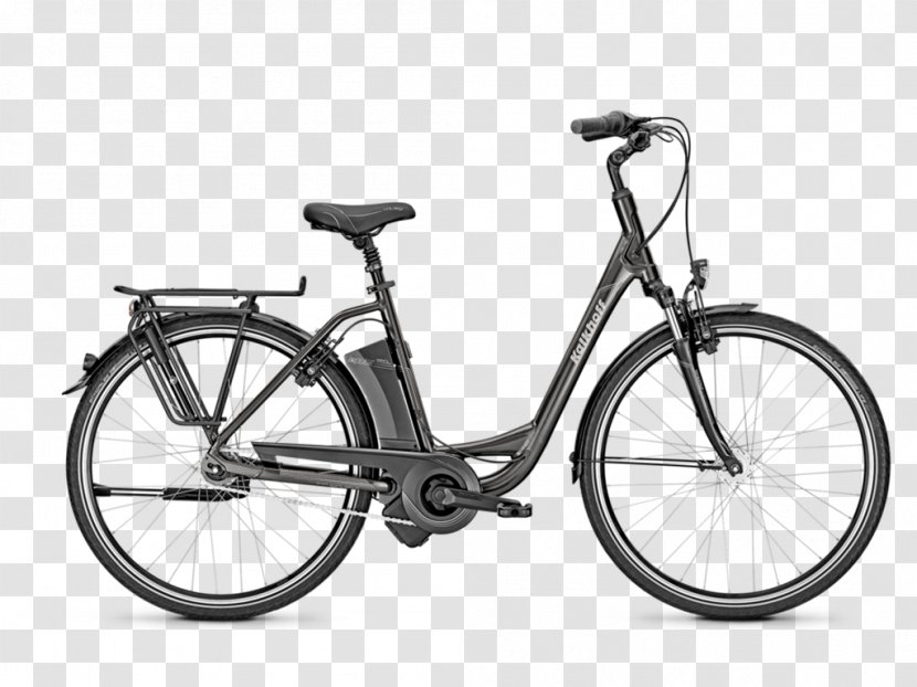 Kalkhoff Electric Bicycle Step-through Frame Electricity - Pedelec - Grey Scale Transparent PNG