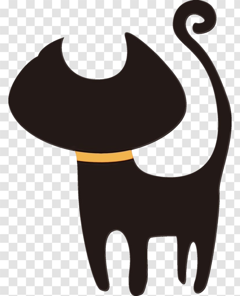 Black Cat Small To Medium-sized Cats Tail - Mediumsized Transparent PNG