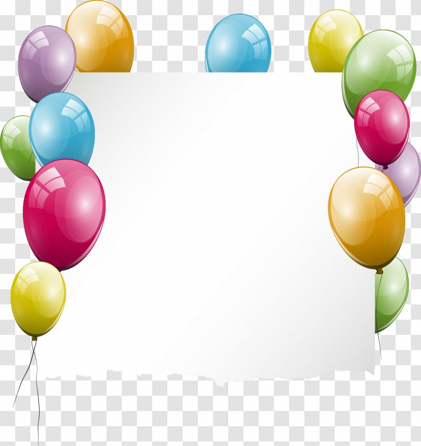 Balloon Party Birthday Clip Art - Joyeux Anniversaire Transparent PNG