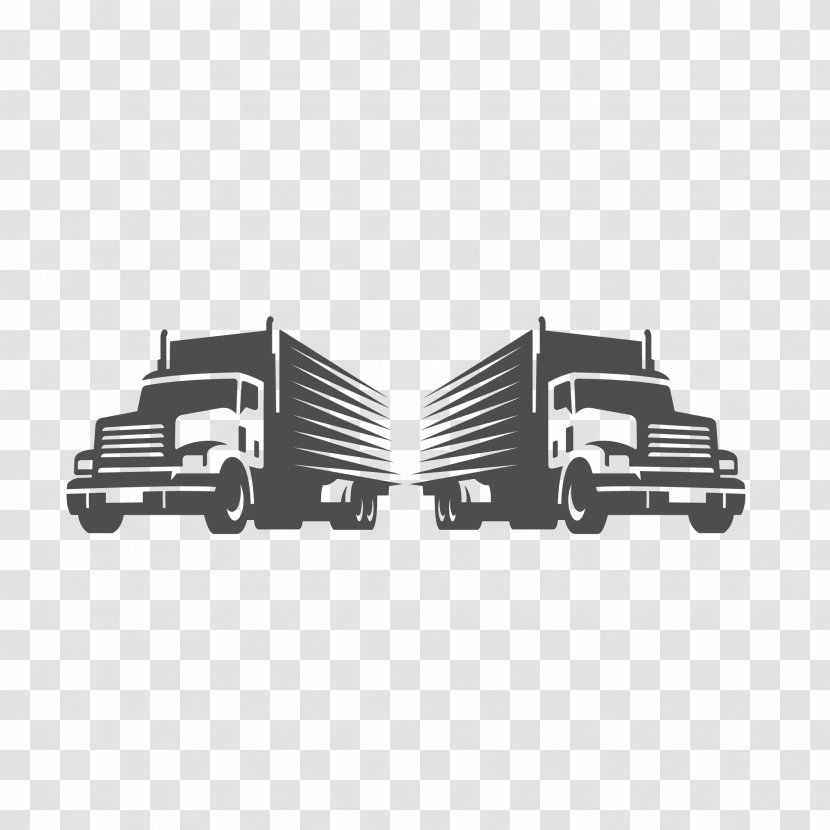 Logo Image Vector Graphics Truck Illustration - Black And White - Corporate Transparent PNG