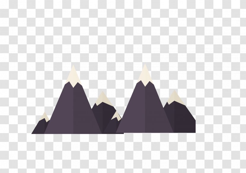 Mountain - Vector Black Creative Snow Transparent PNG