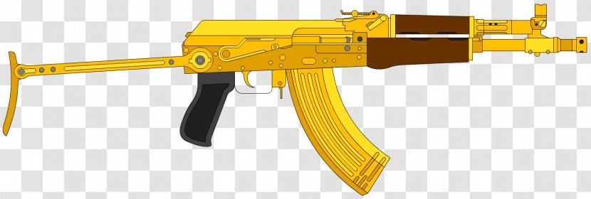 AK-47 Firearm Gold Weapon Execution Of Saddam Hussein - Cartoon - AK47 Transparent PNG