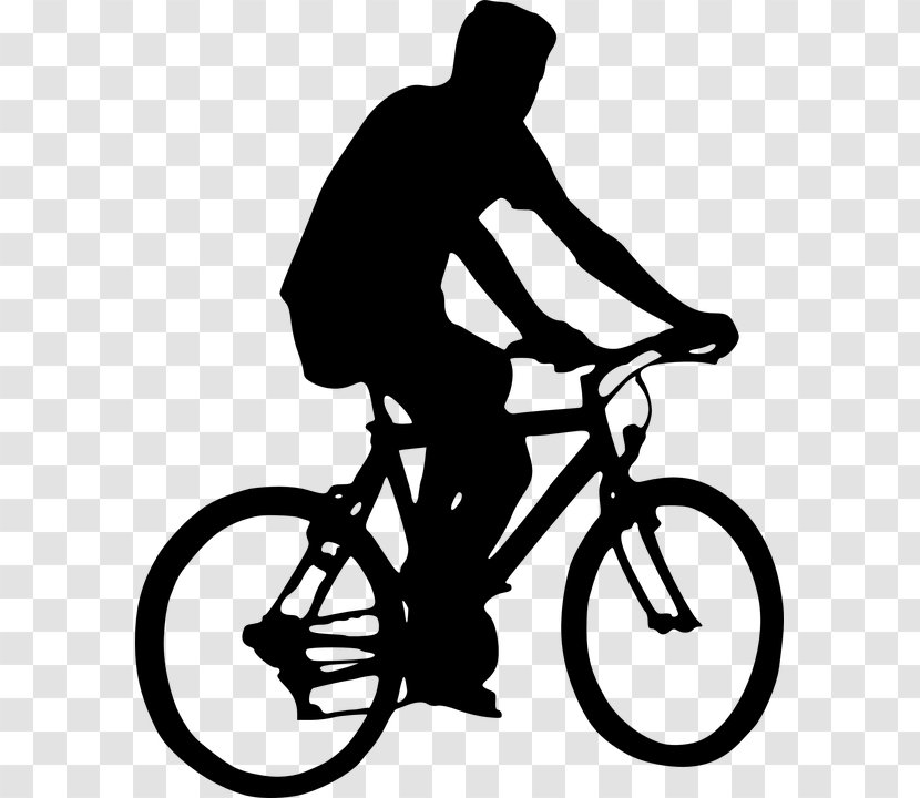 Cycling Bicycle Silhouette Clip Art - Ciclista Transparent PNG