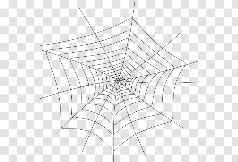 Spider Web AutoCAD DXF Clip Art - Black And White Transparent PNG