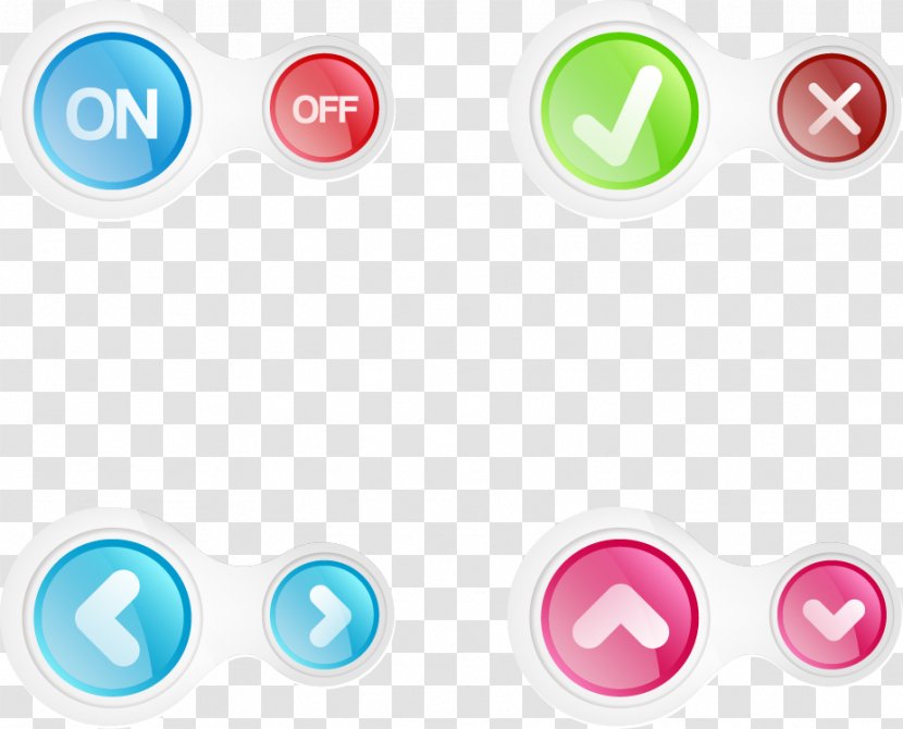 Push-button Arrow Keys - Pushbutton - Vector Buttons Transparent PNG