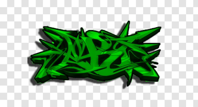 Art Leaf Font - Green Transparent PNG