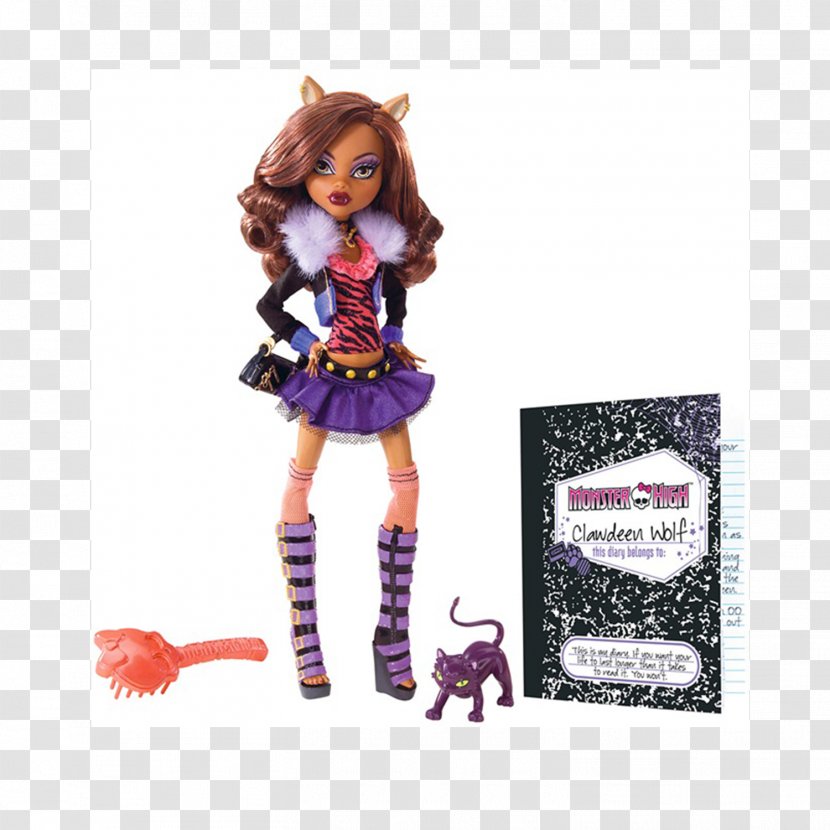 Monster High Clawdeen Wolf Doll Frankie Stein Transparent PNG