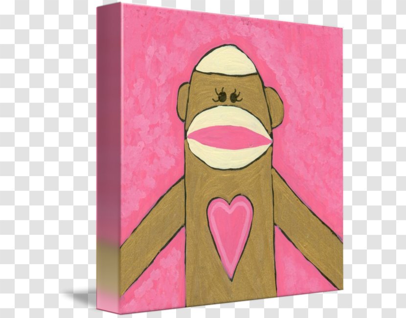 Animal Pink M - Sock Monkey Transparent PNG