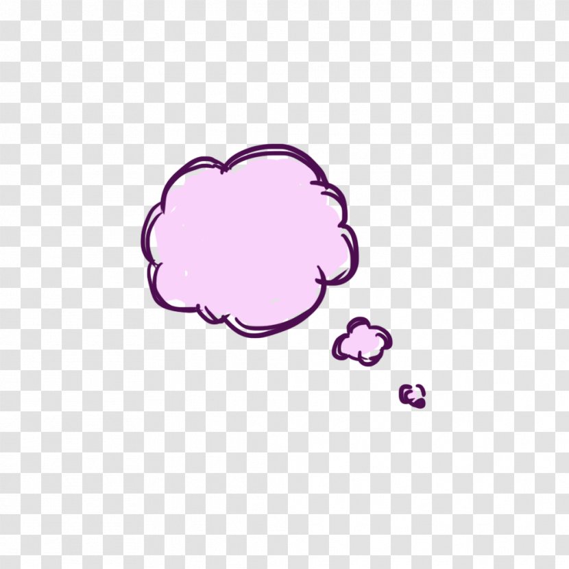Bubble Thought Drawing Computer File - Cartoon - Purple Thinking Bubbles Transparent PNG