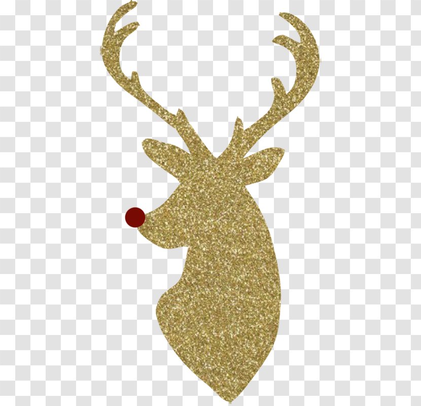 Reindeer Silhouette Rudolph Red Deer - Elk Transparent PNG