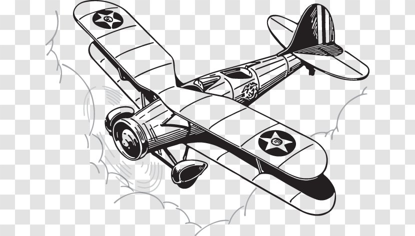 Airplane Drawing - Aviation - Propellerdriven Aircraft Model Transparent PNG