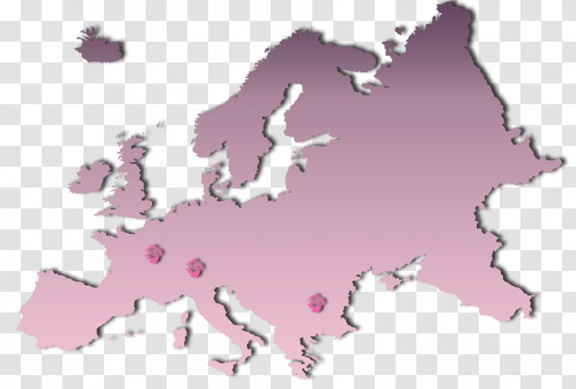 Europe Vector Map Globe - Purple Transparent PNG