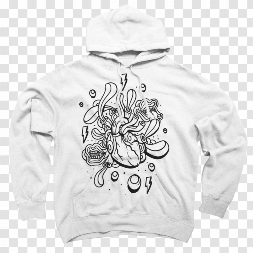 Hoodie T-shirt Sleeve Sweater Clothing - White Transparent PNG