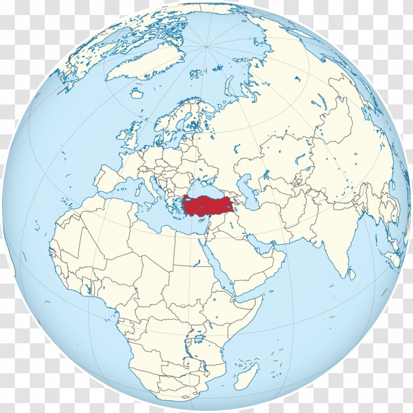 Globe World Map Iraq Turkey - Organism Transparent PNG