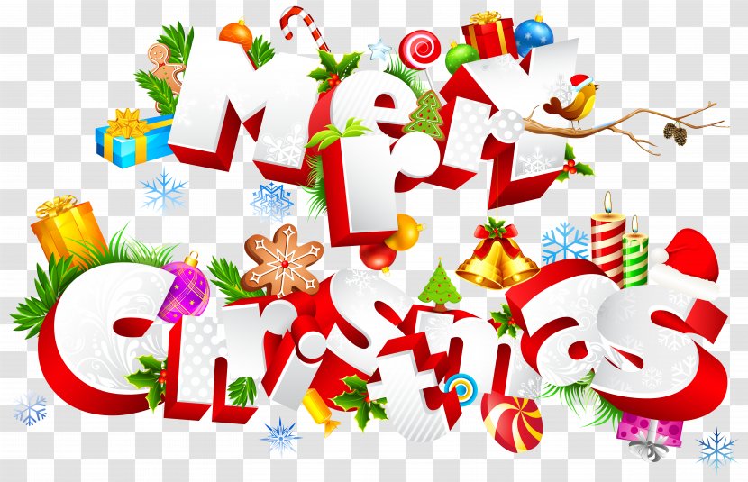 Christmas Decoration New Year Clip Art - Merry Transparent PNG