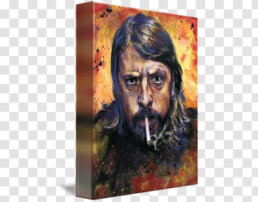 Watercolor Painting Self-portrait Foo Fighters Art - Modern - Dave Grohl Transparent PNG