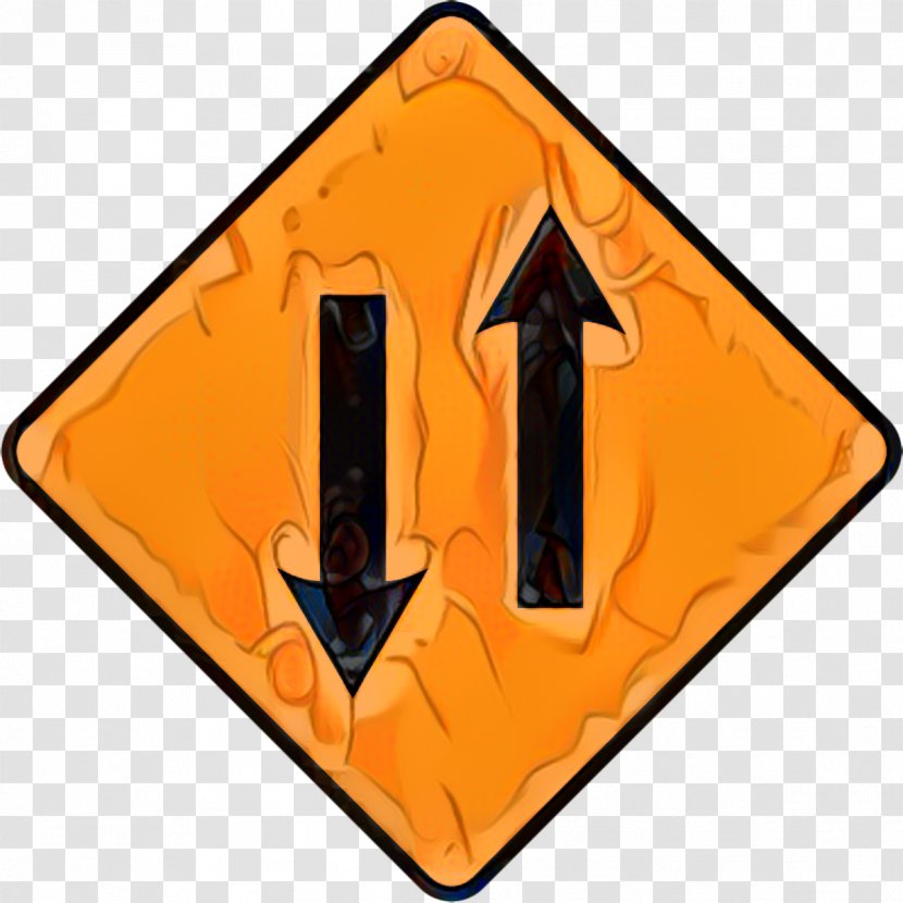 Traffic Arrow - Yellow - Signage Symbol Transparent PNG